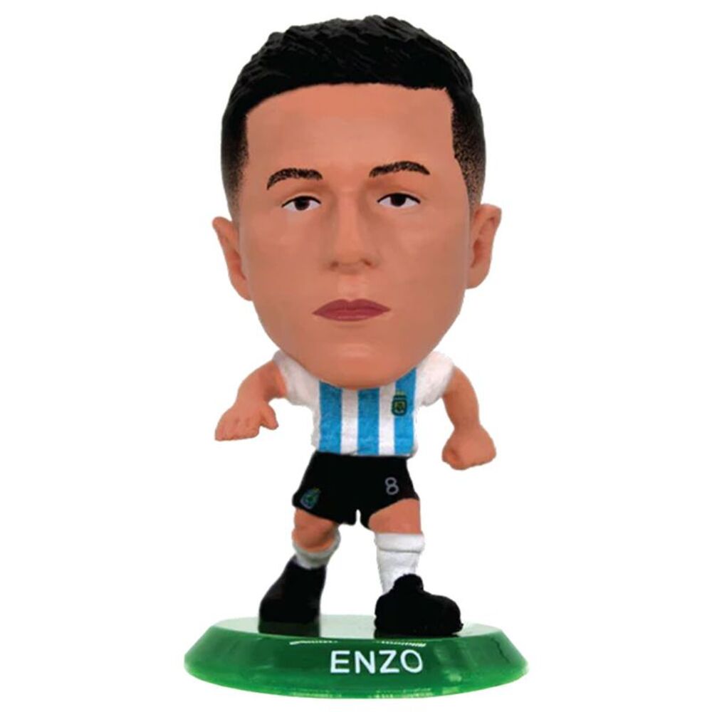 Argentina Enzo Fernandez SoccerStarz Football Figurine / Sky Blue/White